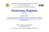 Aula 12-T - UFSCj.guntzel/ine5406/SD_aula12T.pdf · 4. Projeto de Sistemas Digitais no Nível RT INE/CTC/UFSC Slide 12T.6 Prof. José Luís Güntze Sistemas Digitais - semestre 2012/2