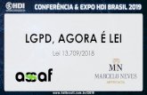 LGPD, AGORA É LEI€¦ · (AXELOS Consulting Partner). Marcelo Neves Advocacia Especializada em Sociedade da Informação, reúne qualidades para identificar potencial de dano in