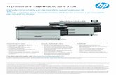Impressora HP PageWide XL série 5100impress ão Até 0,4 mm Tipos de material de impressão Papel bond e recic lado, papel para car tazes, polipropileno, papel Ty vek®, película