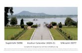 Saptrishi 5096 Koshur Calendar 2020-21 Vikrami 2077 2020-21.pdf · Vaisaakh Krishna Paksha from Apr 9 - Apr 23 Vaisaakh Shukla Paksha from Apr 24 - May 7 Durga 1 Ashtami 2 Ram Navmi