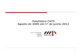 Estatística CATS Agosto de 2009 até 1º de junho 2012€¦ · • A CATS foi implantada em agosto de 2009, por iniciativa do Ministério Público e em parceria com as Secretarias