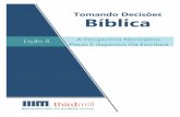 Making Biblical Decisions Portuguese - Thirdmill...A. Dez Mandamentos 8 B. Três tipos de Lei 11 1. Qualificações 11 2. Valor 12 3. Aplicação 13 ... porção da Bíblia para contribuir