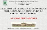 DESAFIOS DA PESQUISA EM CONTROLE BIOLÓGICO NA … · DESAFIOS DA PESQUISA EM CONTROLE BIOLÓGICO NA AGRICULTURA DO ESTADO DE SÃO PAULO ÁCAROS PREDADORES Gilberto J. de Moraes –Depto.Entomologia