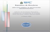 Republica de Honduras · 2019. 2. 19. · A Marzo 2012 el Instituto invierte en Certificados de Depósitos de la banca privada el 15%, en Bonos Gubernamentales y otros el 47%, en