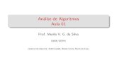 Análise de Algoritmos Aula 01 - UFPR · An alise de Algoritmos Aula 01 Prof. Murilo V. G. da Silva DINF/UFPR (material da disciplina: Andr e Guedes, Renato Carmo, Murilo da Silva)