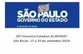 20º Encontro Estadual da RENAST São Paulo 17 a 19 de … · 2019. 9. 25. · quando verbalizado o Assedio. Empoderada enquanto pessoa Fortalecida, a família é convidada/ se a