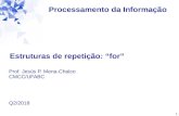 Estruturas de repetição: “for”professor.ufabc.edu.br/~jesus.mena/courses/pi-2q-2018/PI-teoria-05.pdfEstrutura de repetição: for inicialização condição atualização. 11