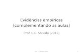 Evidências empíricas (complementando as aulas) · 2015. 10. 8. · Evidências empíricas (complementando as aulas) Prof. C.D. Shikida (2015) Prof. C.D. Shikida (2015) 1