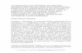 A PARIDADE DAS PENSÕES DO REGIME EMENDA …Direito da seguridade social. Rio de Janeiro: Elsevier. 2007. p. 9. 15 É o que se observa no art. 194, parágrafo único, III, da CF/88.