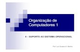 Organização de Computadores 1 - FACOM | Faculdade de ...gustavo/OC1/Apresentacoes/Suporte ao SO.pdf · Utiliza o disco para prover uma extensão da MP. Idéia: separar os conceitos