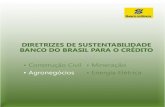 DIRETRIZES DE SUSTENTABILID ADE BANCO DO BRASIL PARA O … · 2015. 10. 2. · de pastagens degradadas e baixa produtividade de maneira geral. A produção agrícola ocupou 59,8 milhões