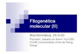 Filogenética molecular (II)webdiis.unizar.es/asignaturas/Bio/wp-content/uploads/2015/05/2003… · Filogenética molecular (II) Bioinformática, 25-3-20 Parcialm. basadoenKevin Yip-CSE-CUHK