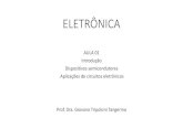 ELETRÔNICA · ELETRÔNICA AULA 01 Introdução Dispositivos semicondutores Aplicações de circuitos eletrônicos Prof. Dra. Giovana Tripoloni Tangerino