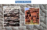 Tipos de Rochas - facbel.edu.br · As rochas metamórficas são formadas por outros tipos de rocha (magmáticas e sedimentares), que se modificam com o tempo. Essa modificação acontece