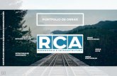 PORTFOLIO DE OBRAS E SERVIÇOS - RCA Engenhariarcainfraestrutura.com.br/site/wp-content/uploads/2020/01/PORTFOLI… · projeto e execuÇÃo de estruturas em concreto projeto e execuÇÃo