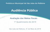 Audiência Pública - saojoaodopolesine.rs.gov.br...Prefeitura Municipal de São João do Polêsine Audiência Pública. ... Taxas p/ Prestação de Serviços 2.063,53 1.346,27 -34,76