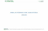 RELATÓRIO DE GESTÃO 2019...2 RELATÓRIO DE GESTÃO – 2019 DIREÇÃO 2019/2020 CONSELHO DE ADMINISTRAÇÃO - Presidente: Warlindo Carneiro da Silva Filho. - Vice-Presidente: Wlamir