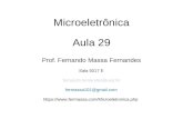 Microeletrônica Aula 29 Aula 29 - 2019 … · Aula 29 Prof. Fernando Massa Fernandes Sala 5017 E fernando.fernandes@uerj.br ... Parte 1 – Projeto do ... Vol (100 uA) 2.0 0.08 volts