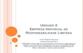 Unidade 9 Empresa Individual de Responsabilidade Limitadaprofessor.pucgoias.edu.br/SiteDocente/admin/arquivosUpload/16210... · UNIDADE 8 EMPRESA INDIVIDUAL DE RESPONSABILIDADE LIMITADA