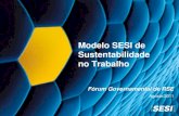 Modelo SESI de Sustentabilidade no Trabalho...O QUE É O MODELO É uma ferramenta de diagnóstico e auto-avaliação que propõe às indústrias uma reflexão sobre os processos relacionados
