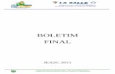BOLETIM FINAL - conea.com.brconea.com.br/wp-content/uploads/2018/06/BOLETIM-FINAL-JEASC-2… · boletim final jeasc 2011 . curso tÉcnico de agropecuÁria ... classificaÇÃo final