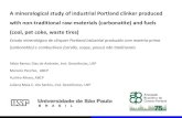 A mineralogical study of industrial Portland clinker ... et al FICEM 2011 Fina… · A mineralogical study of industrial Portland clinker produced with non-traditional raw-materials