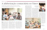 Timor Leste A alfabetização comunitária no Timor · 2018. 9. 20. · Timor Leste A alfabetização comunitária no Timor No final de 2001, o Mackenzie retorna ao Timor para a primeira