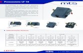 Pressostato LF 10 - mts.com.br · Pressostato LF 10 Os pressostatos da série LF10 são dispositivos robustos e confiáveis projetados para aplicações de sistemas de ar e compressores
