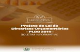ASSEMBLEIA LEGISLATIVA DO ESTADO DE PERNAMBUCO … · Boletim Informativo sobre o Projeto de Lei de Diretrizes Orçamentárias (PLDO) do Estado de Pernambuco para o ano de 2019, encaminhado