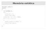 Memória estáticaninf.org/w/images/9/95/Programação_II_2015_Aula_Teórica_3.pdf · Por exemplo, float *p; p = (float *) calloc (2000, sizeof (float)); reserva de memória para