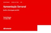 De 06 a 10 de Agosto de 2018 - Santander Brasil · Apresentação Semanal De 06 a 10 de Agosto de 2018 Rodolfo Margato (11) 3553-1859 Economic Research São Paulo - SP ... Relatório