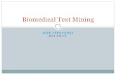 Biomedical Text Mining - josefernandes.pt text mining.pdf · Text Mining Data Mining fontes de informação são colecções de documentos de informação textual não estruturada