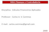 Disciplina: Cálculos Financeiros Aplicados Professor: Carlos A. V. Cammas E … · 2019. 9. 16. · Cálculos Financeiros para tomada de decisões econômica e financeira. Aprender