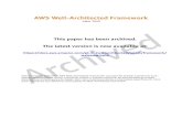 AWS Well-Architected Framework · nece um processo consistente para analisar e medir a arquitetura usando o AWS Well-Architected Framework. O AWS WA Tool fornece recomendações para
