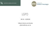 LGPD - crc.org.brna Política, recadastramentos, autorizações para transferência internacional de dados, storage em nuvem, etc. “Menus” básico e completo de preparação técnica