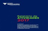 Relatório de ATIVIDADES 2017 · Em nossos projetos, identificamos e valorizamos as potencialidades regionais, sem-pre de olho nos Objetivos de Desenvolvimento Sustentável (ODS),