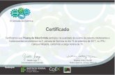 Certificado - WordPress.com · Certificado Certificamos que Pedro Henrique C. Siciliano participou na qualidade de ouvinte da palestra Adulterantes e Contaminantes em alimentos na