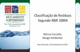 Classificação de Resíduos Segundo NBR 10004 · 2019. 12. 3. · NBR 10004:2004 Esta norma (NBR 10004:2004) estabelece critérios para classificação de resíduos sólidos quanto