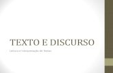 TEXTO E DISCURSO - Sacramentinas Conquistasacramentinasconquista.com.br/.../sites/2/2016/04/Texto-discurso.pdf · discurso •Quanto à intertextualidade na publicidade, pode-se dizer