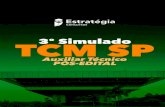 1 3º Simulado TCM-SP Auxiliar Técnico - 28/03/2020€¦ · 7 3º Simulado – TCM-SP – Auxiliar Técnico - 28/03/2020 20. sétimo dia de cada mês, pois assim Guilherme terá