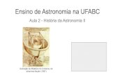 Ensino de Astronomia na UFABC · Ensino de Astronomia na UFABC Aula 2 - História da Astronomia II Ilustração de Mistérios do Universo, de Johannes Kepler (1597)