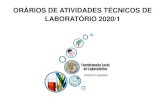 ORÁRIOS DE ATIVIDADES TÉCNICOS DE LABORATÓRIO 2020/1...Farmacognosia (FAR) Profª Fabiane Farias 08:30 – 09:30 7h30 – 11h20 (409) 09:30 – 10:30 Microbiologia Veterinária