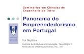 Panorama do Empreendedorismo em Portugal · 3 Panorama do Empreendedorismo em Portugal – Rui Baptista A Importância das PMES e da Criação de Novas Empresas Em média, nas economias