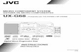 SISTEMA DE MICRO COMPONENTES UX-G68MICRO COMPONENT SYSTEM SISTEMA DE MICRO COMPONENTES UX-G68 — Composto por CA-UXG68 e SP-UXG68 INSTRUCTIONS INSTRUÇÕES SUPER VIDEO GVT0203-008A