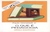 Paulo Ghiraldelli Jr. - isepe.edu.br · Ghiraldelli Júnior, Paulo O que é pedagogia / Paulo Ghiraldelli Jr. São Paulo: Brasiliense, 2006. - (Coleção primeiros passos ; 193) 5ª