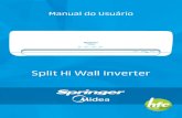 Split Hi Wall Inverter - Midea Store...9 - Botão de controle manual (localizada internamente) 10 - Controle remoto 11 - Tubos de interligação sucção/expansão 12 - Cabos para