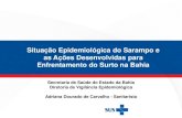 Situação Epidemiológica do Sarampo e as Ações ...telessaude.ba.gov.br/wp-content/uploads/2019/11/Web...2019/11/05  · Situação Epidemiológica do Sarampo e as Ações Desenvolvidas