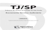 TJ/SP · 2017. 5. 31. · TJ/SP Tribunal de Justiça do Estado de São Paulo Escrevente Técnico Judiciário As correções correspondem a disciplina de Direito Processual Civil,