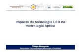 Impacto da tecnologia LED na metrologia óptica...Congresso Brasileiro de Metrologia 2015 1.Alerta sobre regulação de mercado com valores desnecessariamente elevados de Ra; 2.A adoção