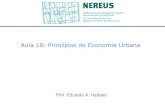 Aula 18: Princípios de Economia Urbana...Exemplo numérico 24 Efeitos de equilíbrio geral da implantação do metrô Equilíbrio Equilíbrio Equilíbrio inicial parcial geral Raio